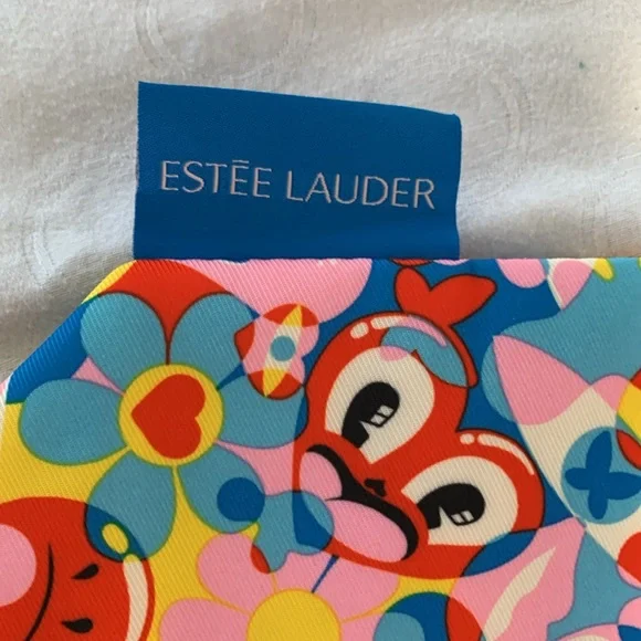 Estée Lauder Recycled Tote Bag Hearts Daiseys Smiles Gusseted Bottom Reusable - Picture 3 of 8